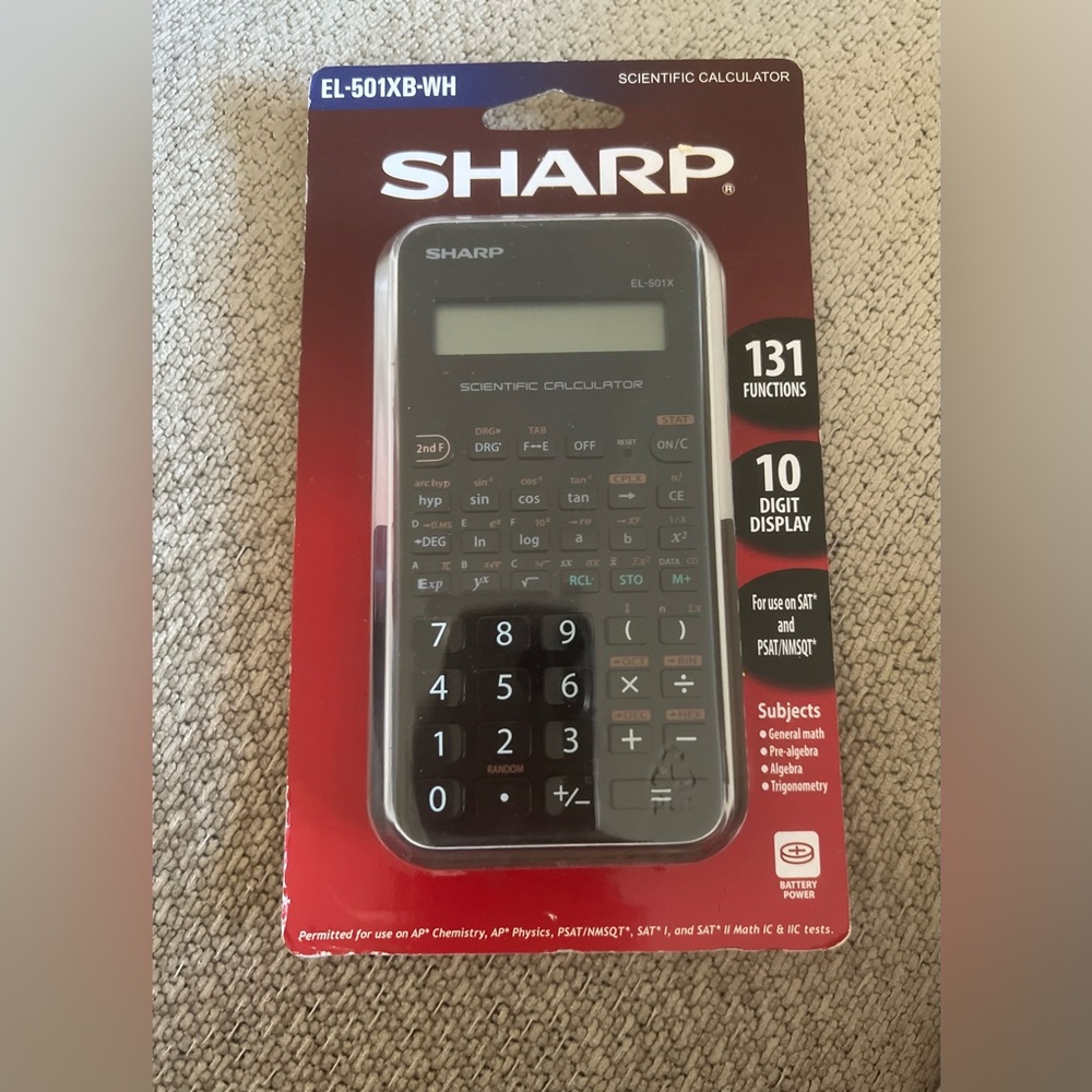 New Sharp EL-501XB-WH Scientific Calculator